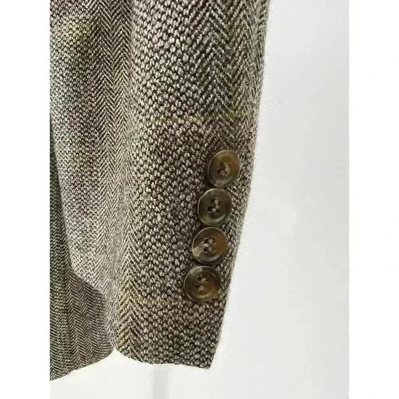 Vintage Chaps Ralph Lauren Sport Coat Men's 44R Wool Brown Three Button Blazer - Picture 3 of 16